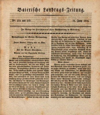 Baierische Landtags-Zeitung Montag 21. Juni 1819