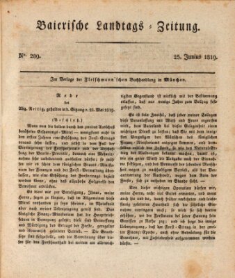 Baierische Landtags-Zeitung Freitag 25. Juni 1819