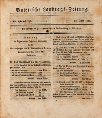 Baierische Landtags-Zeitung Sonntag 27. Juni 1819