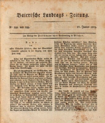 Baierische Landtags-Zeitung Sonntag 27. Juni 1819