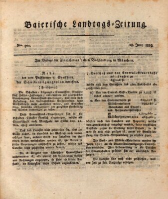 Baierische Landtags-Zeitung Montag 28. Juni 1819