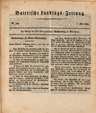 Baierische Landtags-Zeitung Donnerstag 1. Juli 1819