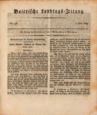 Baierische Landtags-Zeitung Montag 5. Juli 1819