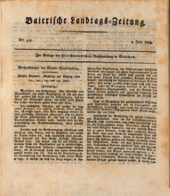 Baierische Landtags-Zeitung Freitag 9. Juli 1819