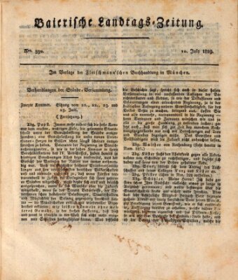 Baierische Landtags-Zeitung Samstag 10. Juli 1819