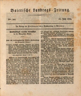 Baierische Landtags-Zeitung Dienstag 13. Juli 1819