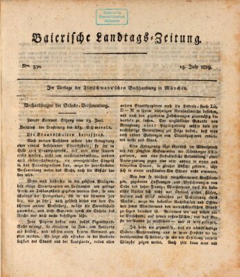 Baierische Landtags-Zeitung Donnerstag 15. Juli 1819