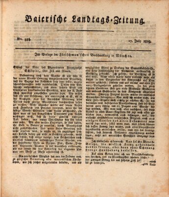 Baierische Landtags-Zeitung Samstag 17. Juli 1819