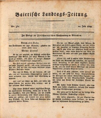 Baierische Landtags-Zeitung Dienstag 20. Juli 1819