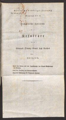 Baierische Landtags-Zeitung Samstag 24. Juli 1819