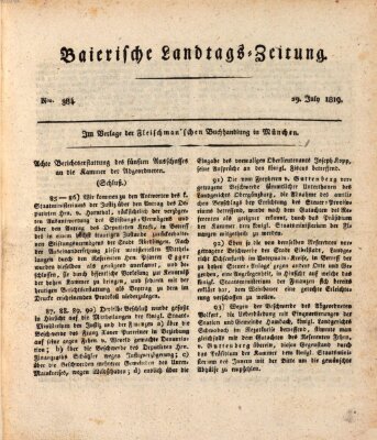 Baierische Landtags-Zeitung Donnerstag 29. Juli 1819