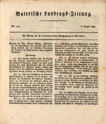 Baierische Landtags-Zeitung Freitag 6. August 1819