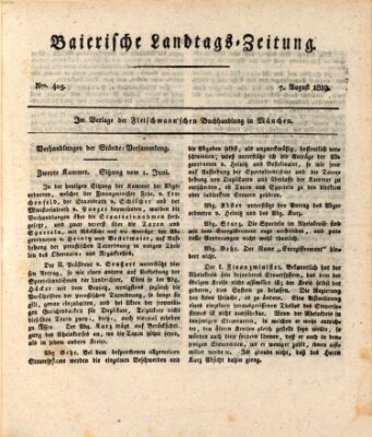 Baierische Landtags-Zeitung Samstag 7. August 1819