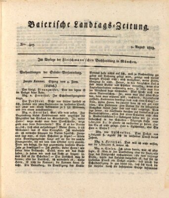 Baierische Landtags-Zeitung Montag 9. August 1819