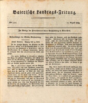 Baierische Landtags-Zeitung Dienstag 10. August 1819