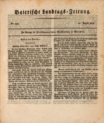 Baierische Landtags-Zeitung Samstag 21. August 1819