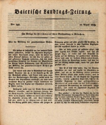 Baierische Landtags-Zeitung Sonntag 22. August 1819