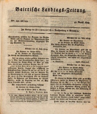 Baierische Landtags-Zeitung Dienstag 31. August 1819