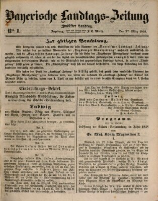 Bayerische Landtags-Zeitung Montag 27. März 1848