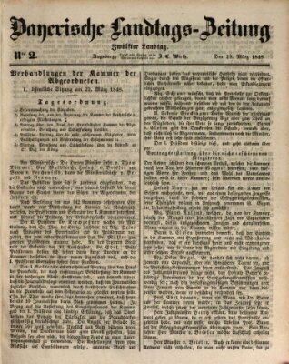 Bayerische Landtags-Zeitung Mittwoch 29. März 1848