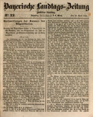 Bayerische Landtags-Zeitung Montag 10. April 1848