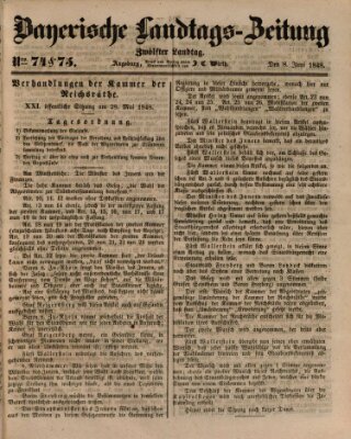 Bayerische Landtags-Zeitung Donnerstag 8. Juni 1848