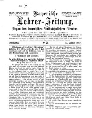 Bayerische Lehrerzeitung Donnerstag 17. Januar 1867