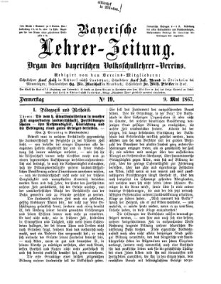 Bayerische Lehrerzeitung Donnerstag 9. Mai 1867