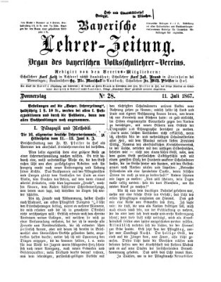 Bayerische Lehrerzeitung Donnerstag 11. Juli 1867