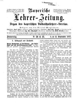 Bayerische Lehrerzeitung Dienstag 10. September 1867