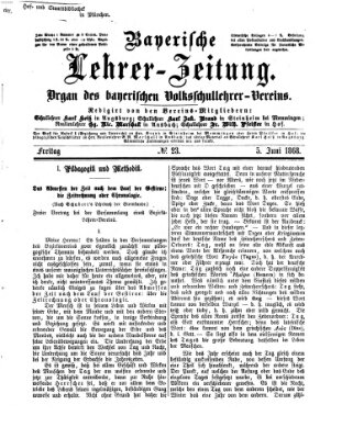 Bayerische Lehrerzeitung Freitag 5. Juni 1868