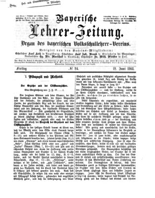 Bayerische Lehrerzeitung Freitag 12. Juni 1868