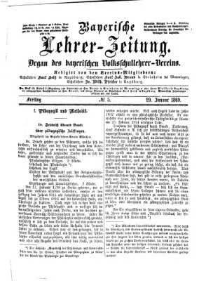 Bayerische Lehrerzeitung Freitag 29. Januar 1869