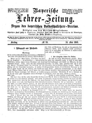 Bayerische Lehrerzeitung Freitag 14. Mai 1869