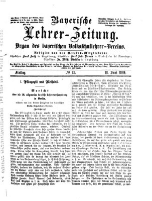 Bayerische Lehrerzeitung Freitag 18. Juni 1869