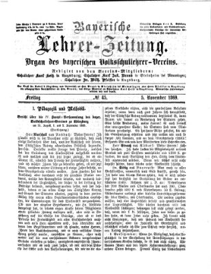 Bayerische Lehrerzeitung Freitag 5. November 1869