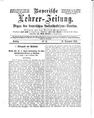 Bayerische Lehrerzeitung Freitag 31. Dezember 1869