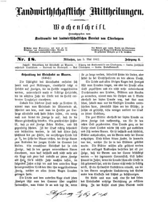 Landwirthschaftliche Mittheilungen Sonntag 5. Mai 1867