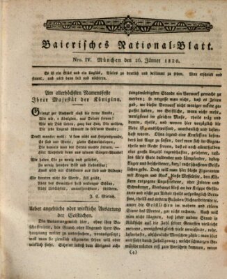 Baierisches National-Blatt Mittwoch 26. Januar 1820