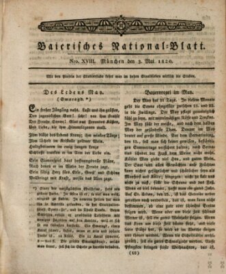 Baierisches National-Blatt Mittwoch 3. Mai 1820