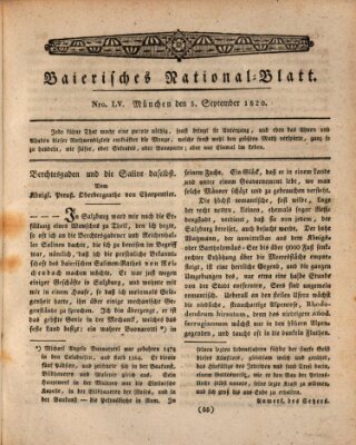 Baierisches National-Blatt Dienstag 5. September 1820