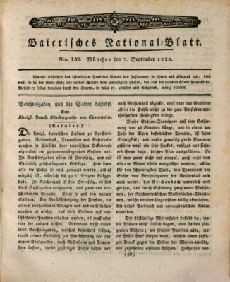 Baierisches National-Blatt Donnerstag 7. September 1820