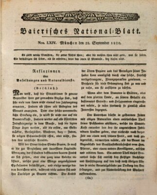 Baierisches National-Blatt Samstag 23. September 1820