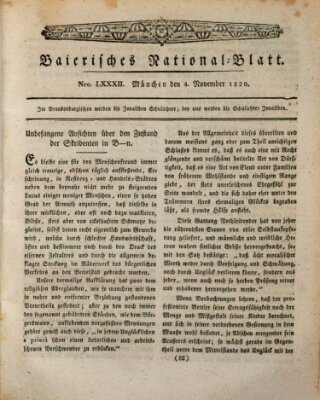 Baierisches National-Blatt Samstag 4. November 1820