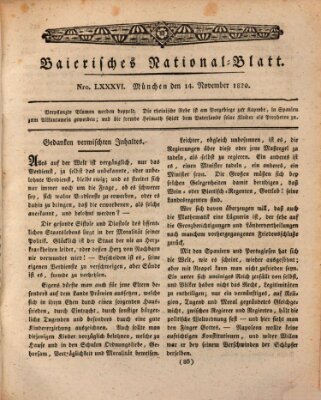 Baierisches National-Blatt Dienstag 14. November 1820