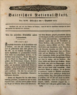 Baierisches National-Blatt Donnerstag 7. Dezember 1820