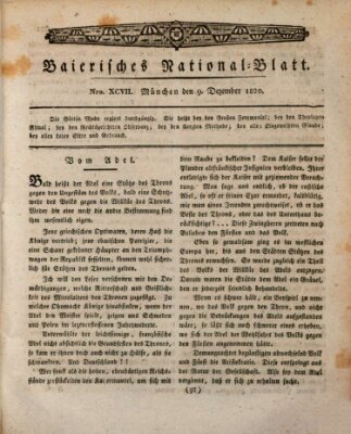 Baierisches National-Blatt Samstag 9. Dezember 1820