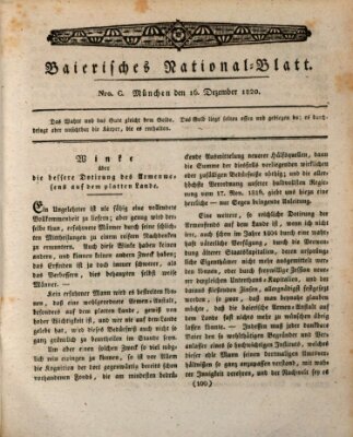 Baierisches National-Blatt Samstag 16. Dezember 1820