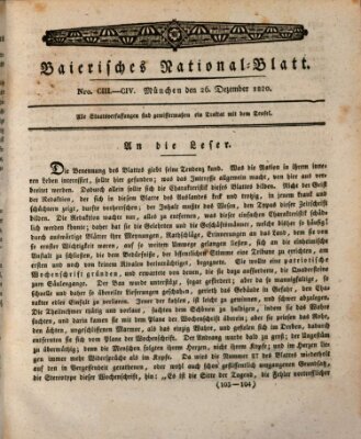 Baierisches National-Blatt Dienstag 26. Dezember 1820