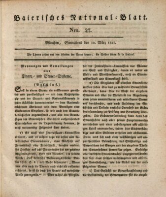 Baierisches National-Blatt Samstag 10. März 1821